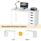 Bureau d'ordinateur moderne et simple Table d'étude et d'écriture avec 5 tiroirs