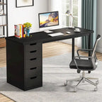Bureau d'ordinateur moderne et simple Table d'étude et d'écriture avec 5 tiroirs