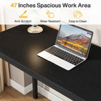 Bureau d'ordinateur moderne et simple Table d'étude et d'écriture avec 5 tiroirs