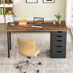 Bureau d'ordinateur moderne et simple Table d'étude et d'écriture avec 5 tiroirs