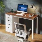 Bureau d'ordinateur moderne et simple Table d'étude et d'écriture avec 5 tiroirs