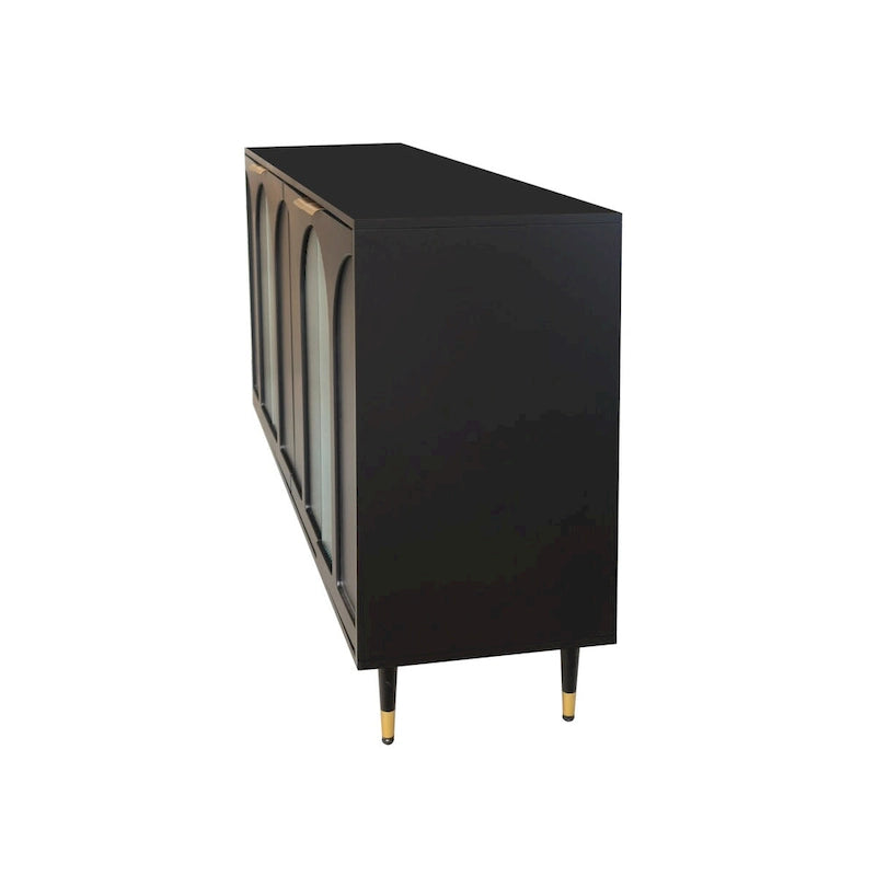 Meuble d'appoint Armoire en bois avec 4 portes vitrées