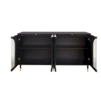 Meuble d'appoint Armoire en bois avec 4 portes vitrées