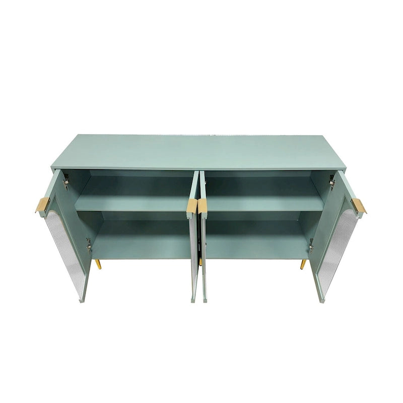 Meuble d'appoint Armoire en bois avec 4 portes vitrées
