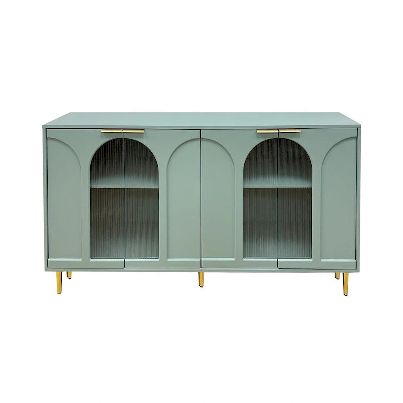 Meuble d'appoint Armoire en bois avec 4 portes vitrées