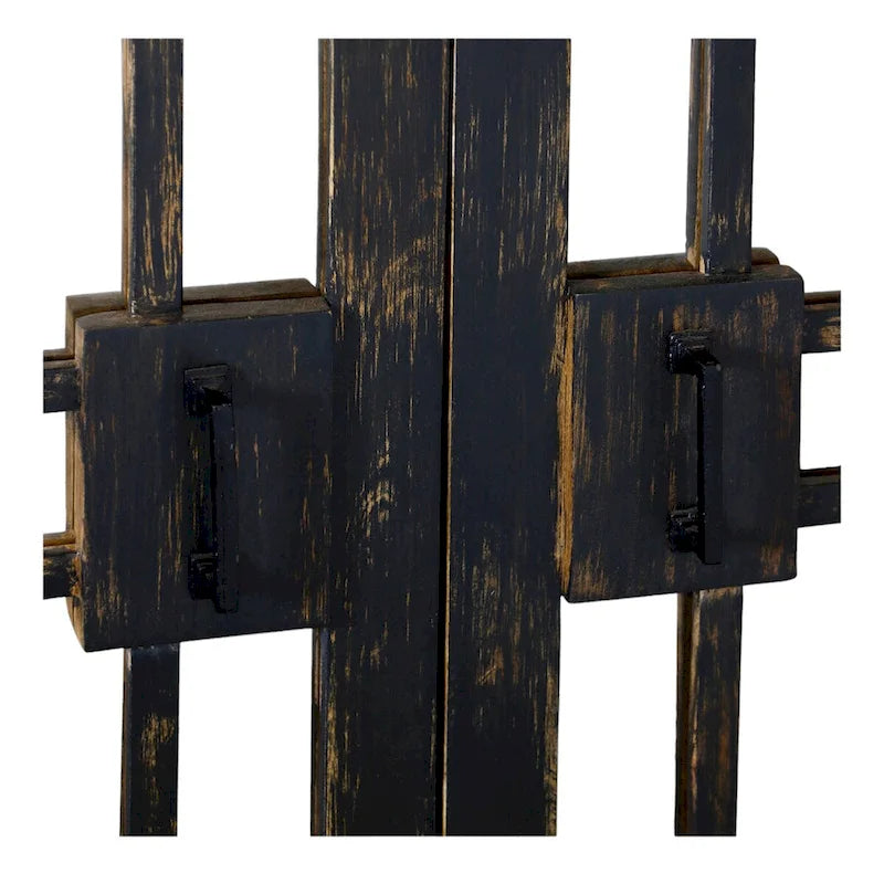 Harp & Finial Rourke Buffet – Quatre Portes Miroir – Bois de Manguier