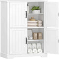 Armoire autonome à 4 portes, 2 étagères réglables - 30P x 60L x 110H cm