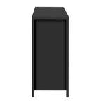 Meuble de Rangement Buffet Table de Canapé 55" au Design Vague Moderne avec 2 Tiroirs et 4 Portes, Étagères Réglables sur 3 Niveaux