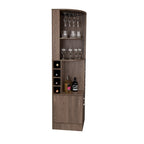 Meuble Bar pour Cuisine, Salle à Manger, Salon, Noyer Foncé