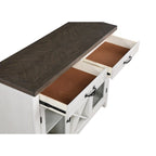 Nouveau buffet classique Jesse blanc et marron