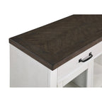 Nouveau buffet classique Jesse blanc et marron