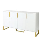 Buffet de cuisine avec 4 portes, poignées Meta, pieds et étagères réglables - 60L x 15.7W x 34H