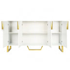 Buffet de cuisine avec 4 portes, poignées Meta, pieds et étagères réglables - 60L x 15.7W x 34H