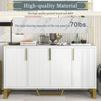 Buffet de cuisine avec 4 portes, poignées Meta, pieds et étagères réglables - 60L x 15.7W x 34H