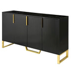 Buffet de cuisine avec 4 portes, poignées Meta, pieds et étagères réglables - 60L x 15.7W x 34H
