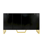 Buffet de cuisine avec 4 portes, poignées Meta, pieds et étagères réglables - 60L x 15.7W x 34H