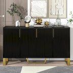 Buffet de cuisine avec 4 portes, poignées Meta, pieds et étagères réglables - 60L x 15.7W x 34H