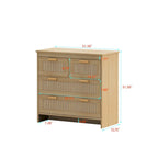 Meuble de rangement 4 tiroirs en rotin, pour chambre, salon, salle à manger, couloirs, montage facile