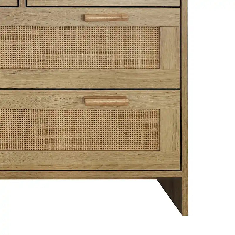 Meuble de rangement 4 tiroirs en rotin, pour chambre, salon, salle à manger, couloirs, montage facile