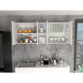 Meuble haut de cuisine Ontario, deux portes, finition blanche, haute qualité et durable