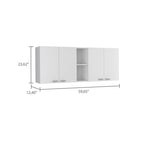 Meuble haut de cuisine Ontario, deux portes, finition blanche, haute qualité et durable