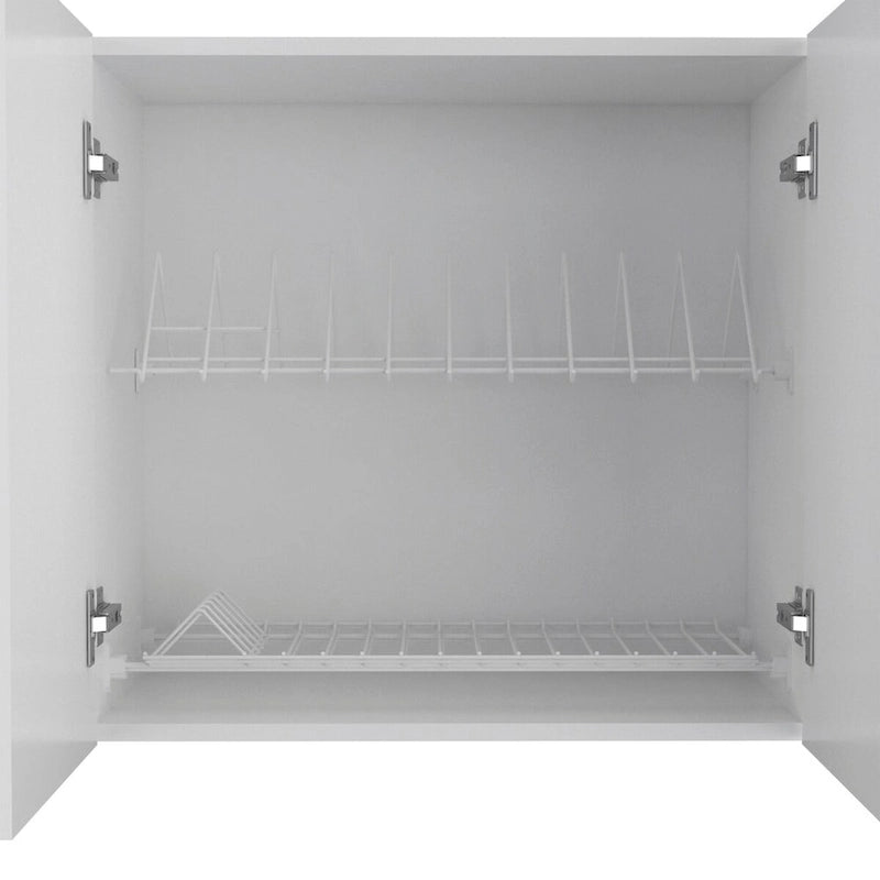 Meuble haut de cuisine Ontario, deux portes, finition blanche, haute qualité et durable