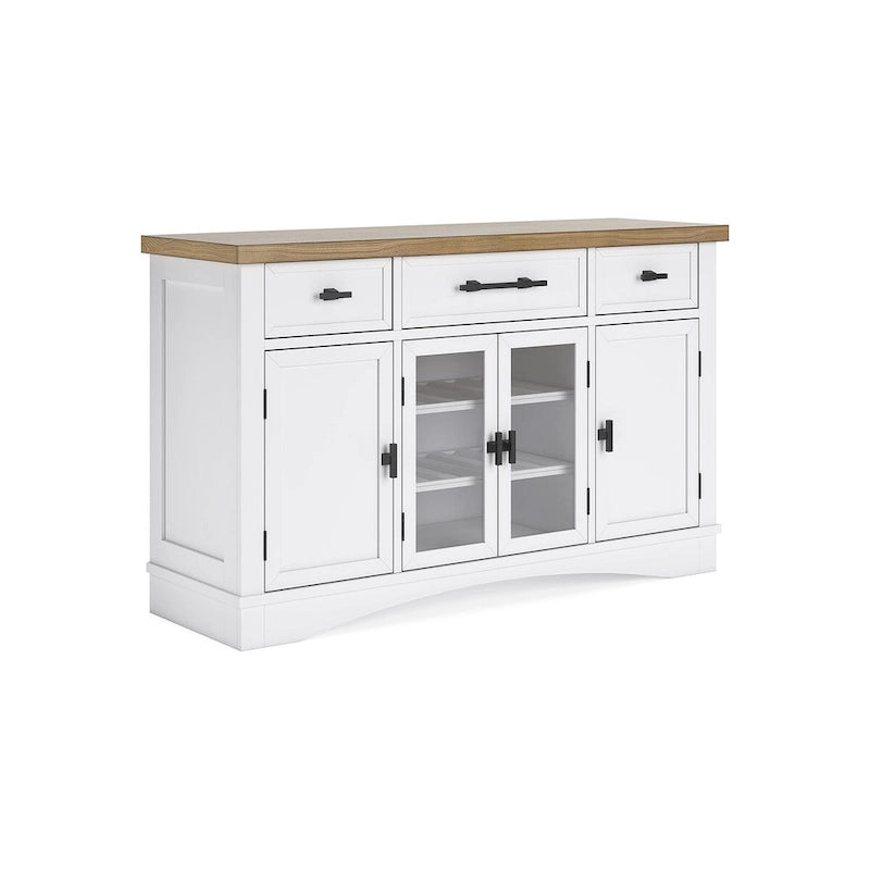 Signature Design by Ashley Ashbryn White/Natural Dining Server - 60 L x 19 P x 37 H