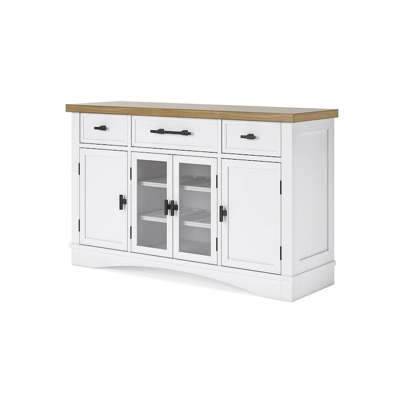 Signature Design by Ashley Ashbryn White/Natural Dining Server - 60 L x 19 P x 37 H