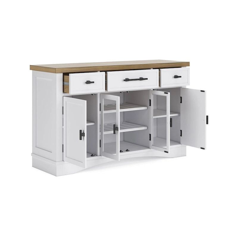Signature Design by Ashley Ashbryn White/Natural Dining Server - 60 L x 19 P x 37 H