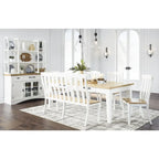 Signature Design by Ashley Ashbryn White/Natural Dining Server - 60 L x 19 P x 37 H