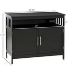 Buffet en bois avec étagère et porte magnétique - S.O.