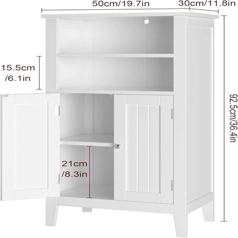 Armoire avec 2 portes et étagère réglable - 30P x 50L x 92,5H cm