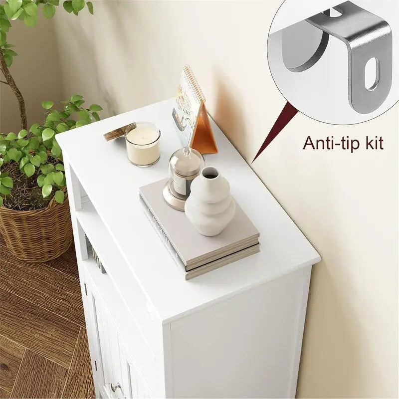 Armoire avec 2 portes et étagère réglable - 30P x 50L x 92,5H cm