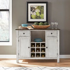 Buffet couleur miel antique et blanc cassé Carolina Crossing