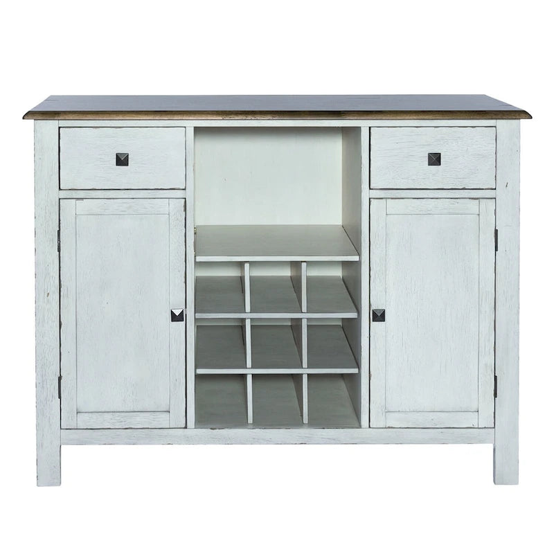 Buffet couleur miel antique et blanc cassé Carolina Crossing