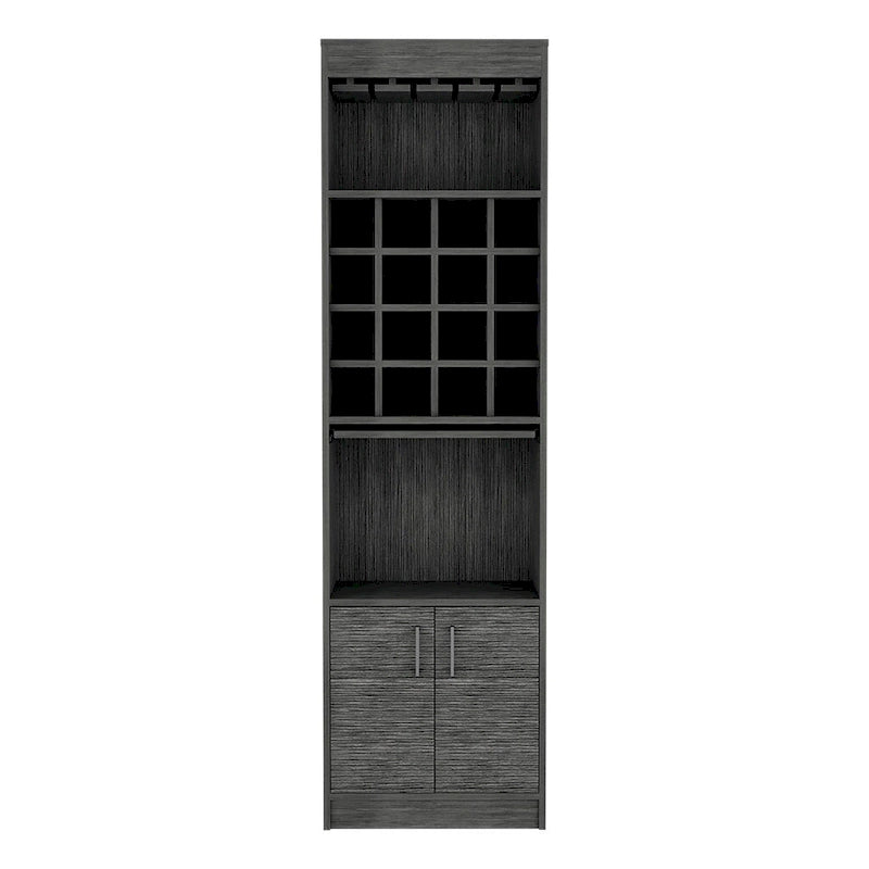 Meuble bar pour cuisine, salle à manger, salon, chêne fumé