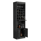 Meuble bar pour cuisine, salle à manger, salon, chêne fumé