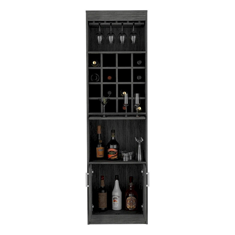 Meuble bar pour cuisine, salle à manger, salon, chêne fumé