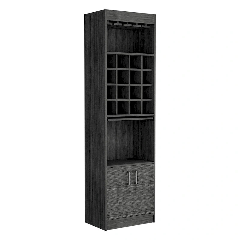 Meuble bar pour cuisine, salle à manger, salon, chêne fumé