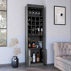 Meuble bar pour cuisine, salle à manger, salon, chêne fumé