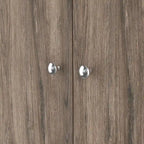 Armoire de rangement Pipestone, cinq étagères, finition wengé marron foncé / noire, haute qualité et durable