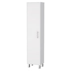 Armoire de rangement Buccan, cinq étagères, finition blanche, haute qualité et durable