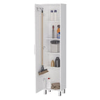 Armoire de rangement Buccan, cinq étagères, finition blanche, haute qualité et durable