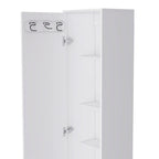 Armoire de rangement Buccan, cinq étagères, finition blanche, haute qualité et durable