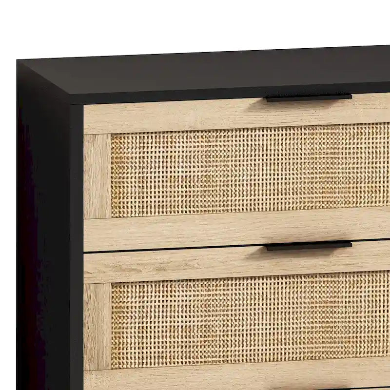 59.066-Meuble de rangement en rotin à tiroirs