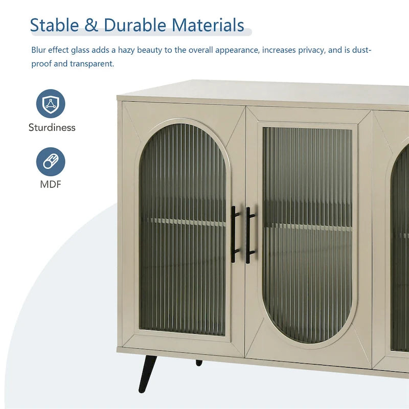 Buffet de rangement avec porte vitrée
