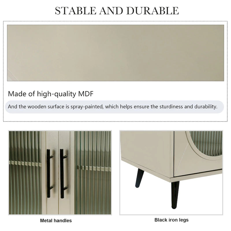 Buffet de rangement avec porte vitrée