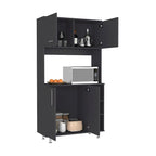 Meuble de rangement pour cuisine, salle à manger, salon, noir