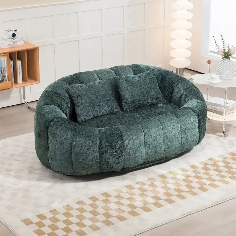 Fauteuil poire paresseux en chenille