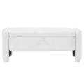 Banc de rangement ottoman ovale en tissu chenille 47,24 po